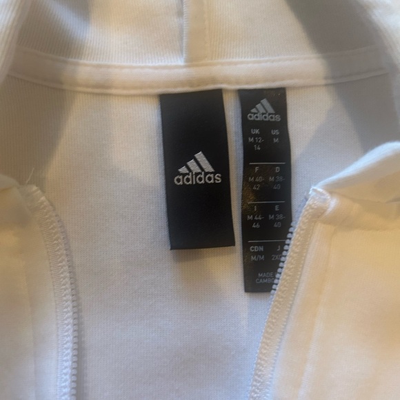 Adidas 3 Stripe Hoodie Full Zip Size Medium - Picture 8 of 10